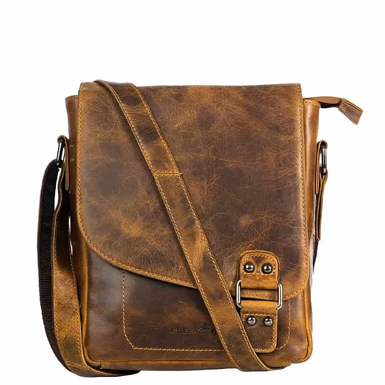 Kožna torba preko ramena Green Wood | Mark