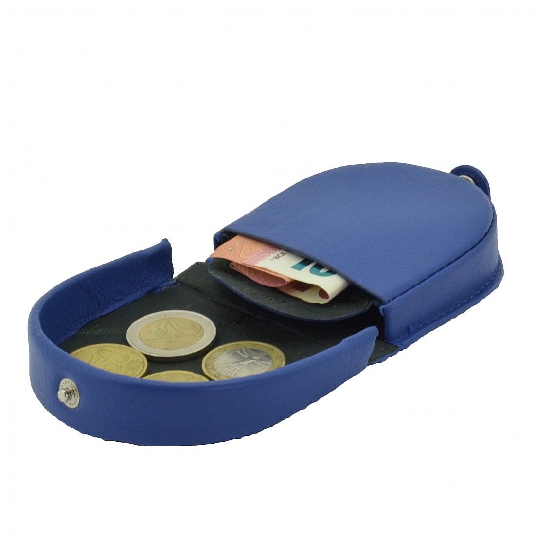 Leather wallet for coins Conte Massimo | Snap