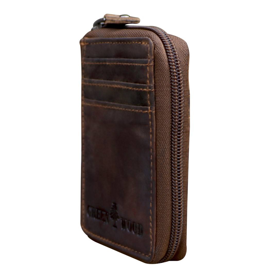 Leather case for cards Green Wood | Niky