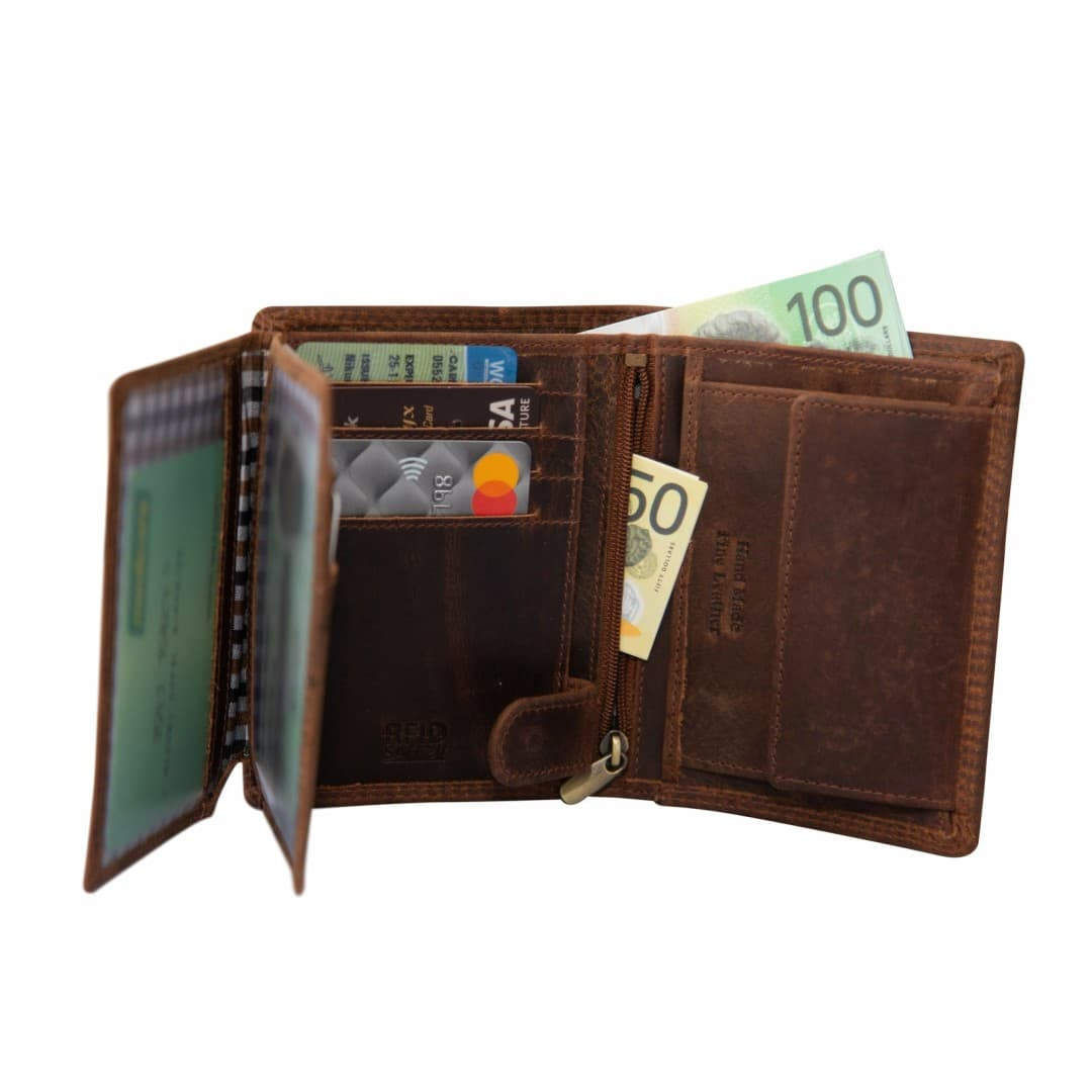 Men's leather wallet Green Wood | Will