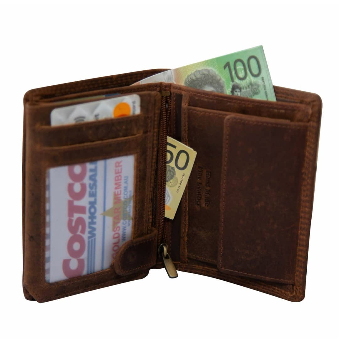 Men's leather wallet Green Wood | Will