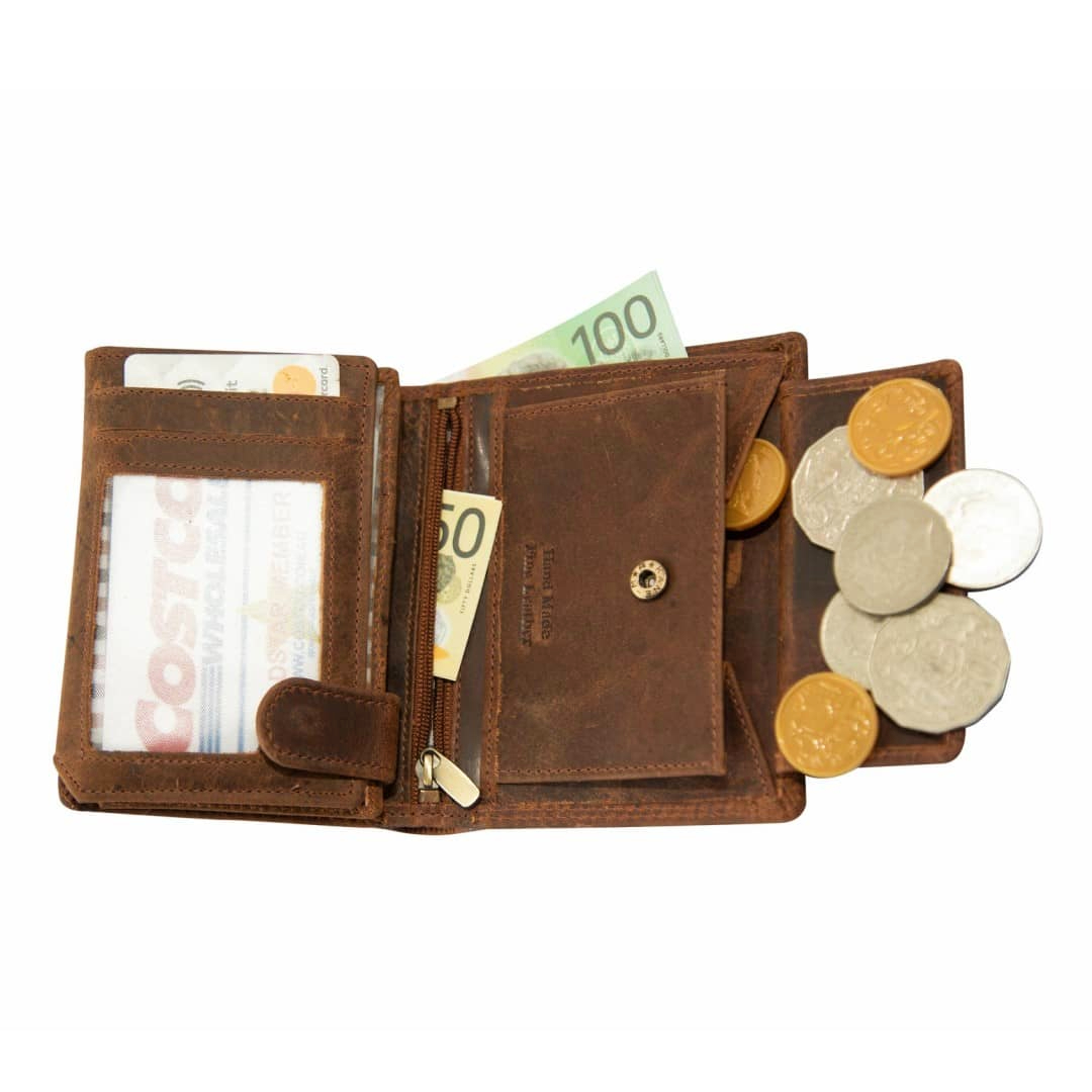 Men's leather wallet Green Wood | Will