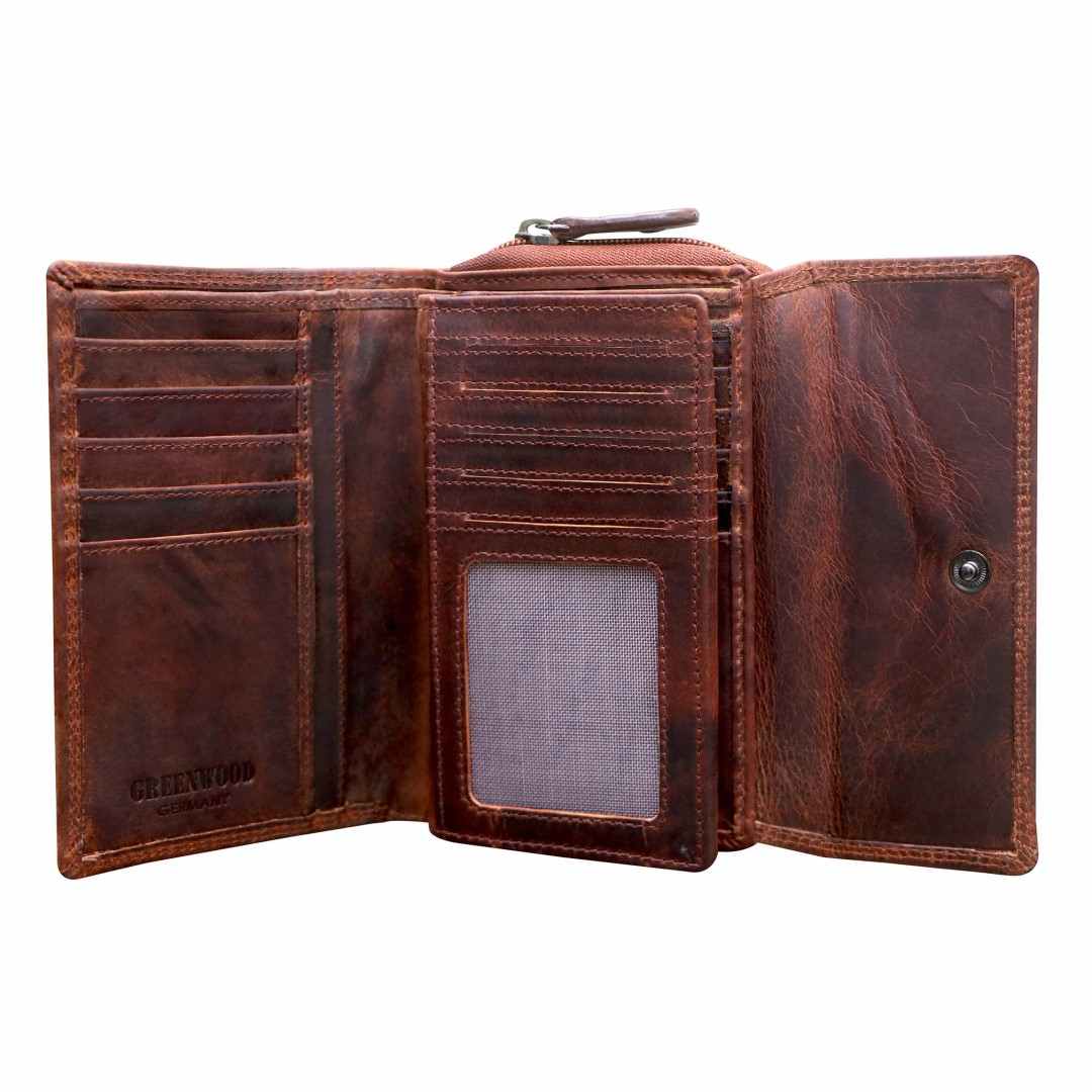 Ženski kožni novčanik Green Wood | Mija