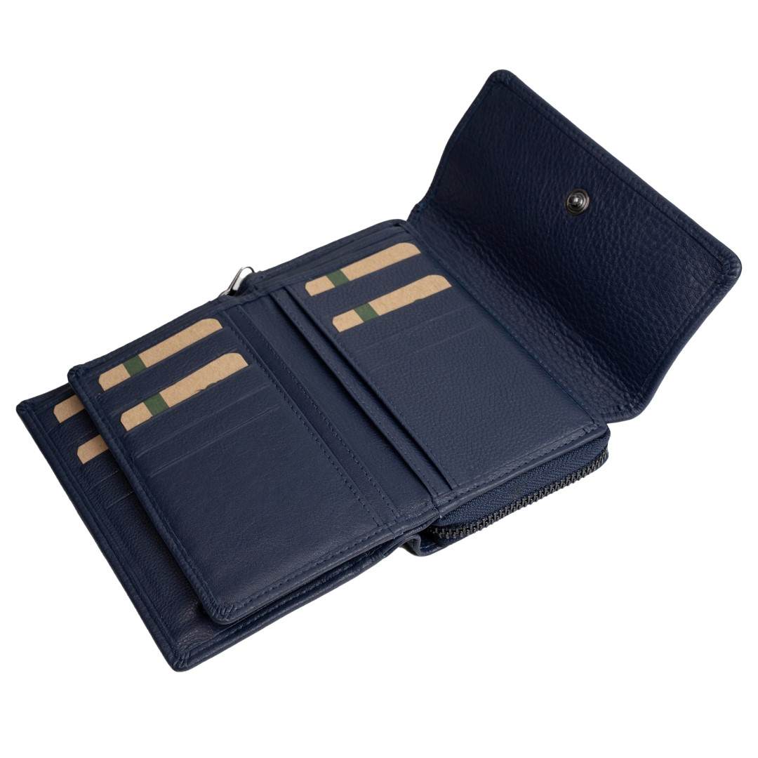 Leather wallet for women Green Wood | Sija