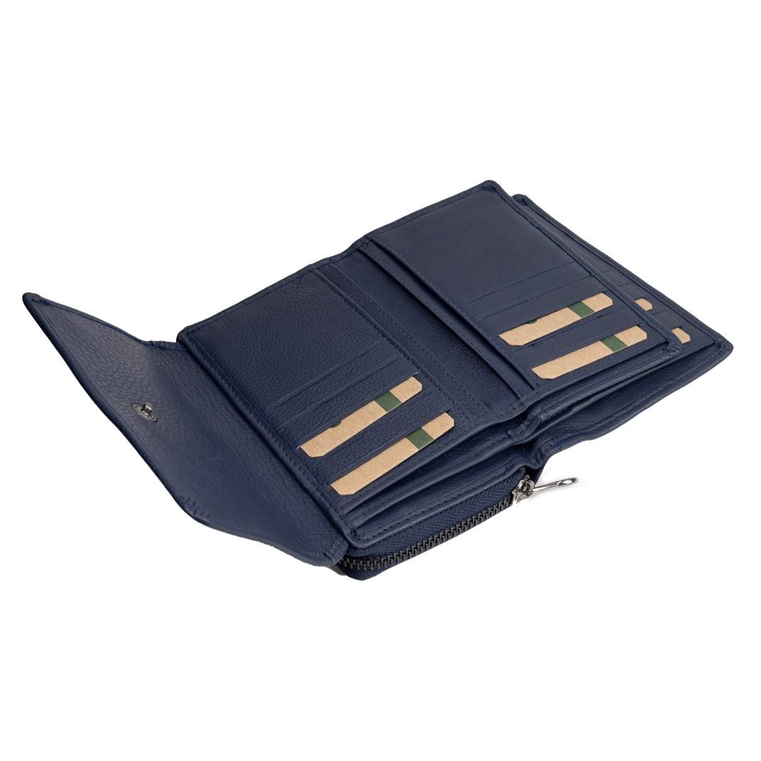 Leather wallet for women Green Wood | Sija