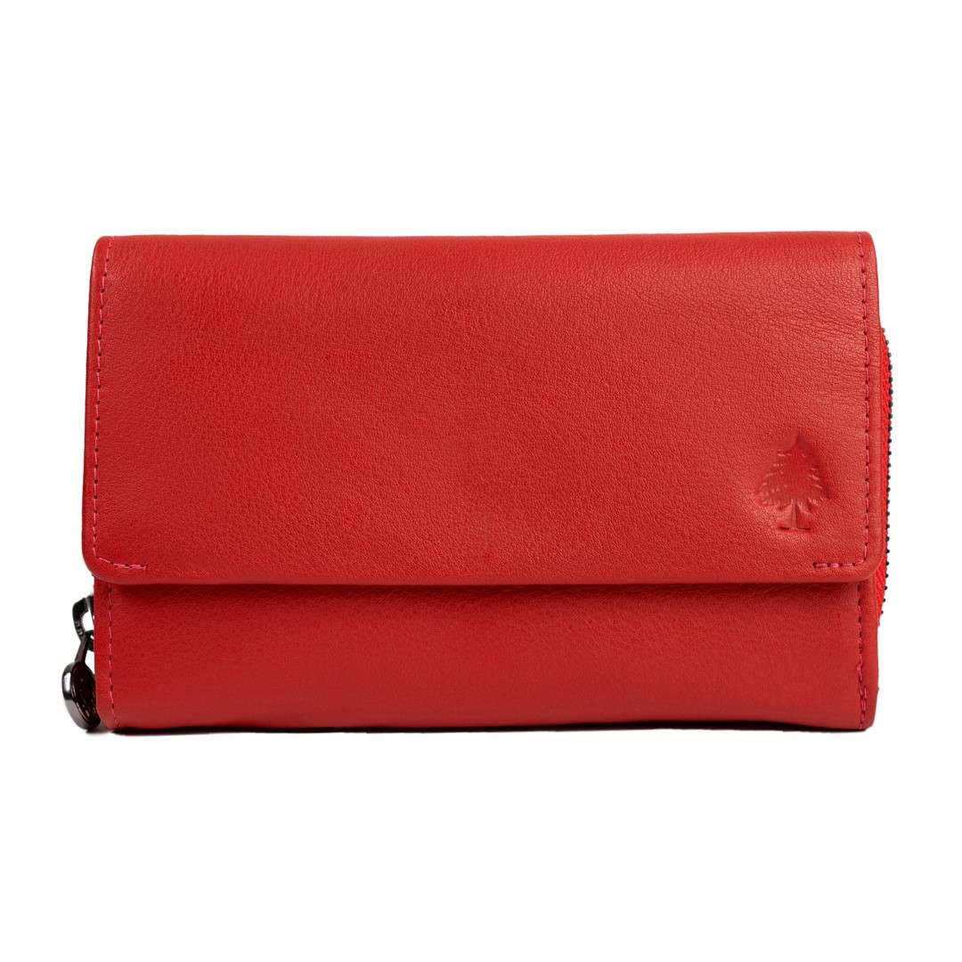 Leather wallet for women Green Wood | Sija