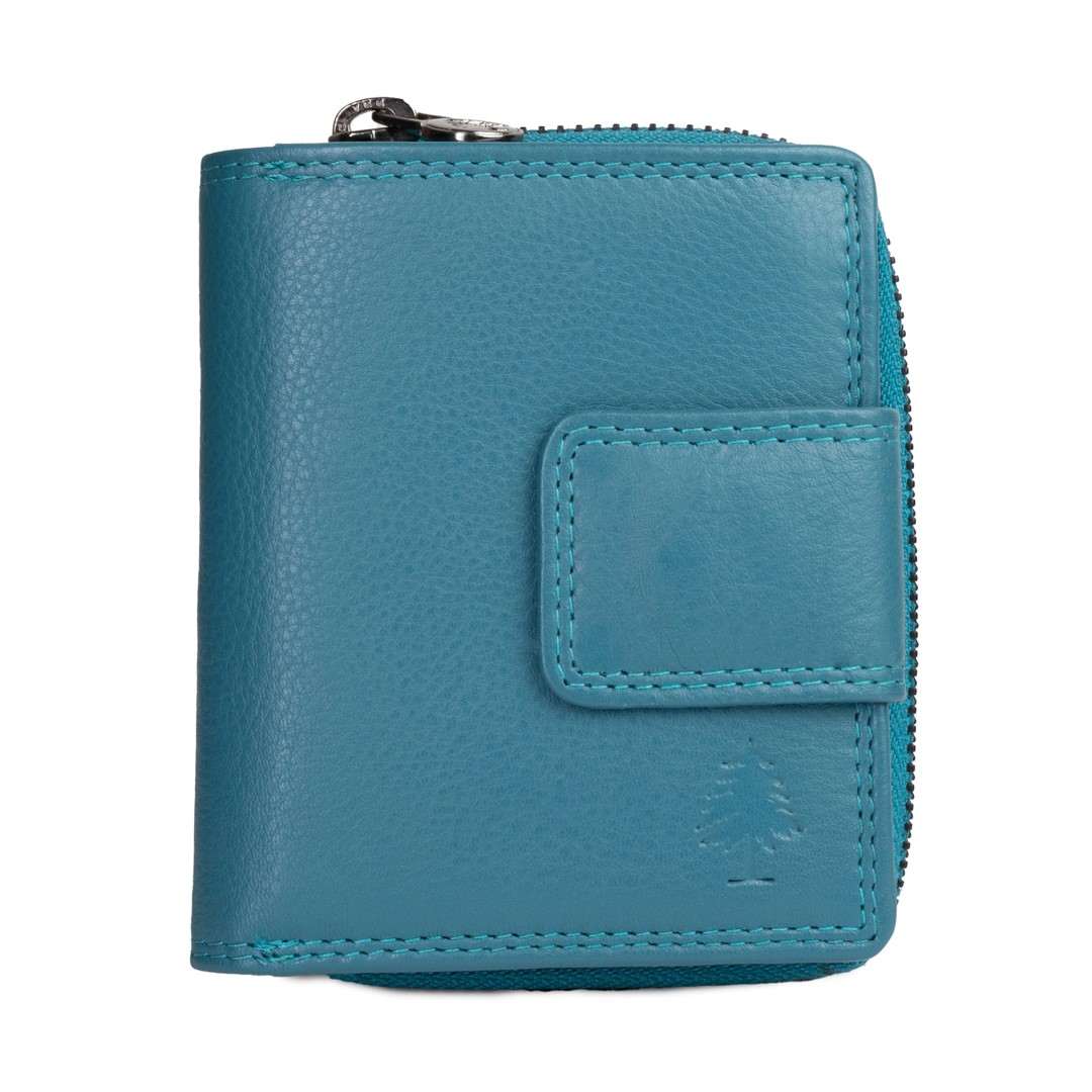 Leather wallet for women Green Wood | Terra
