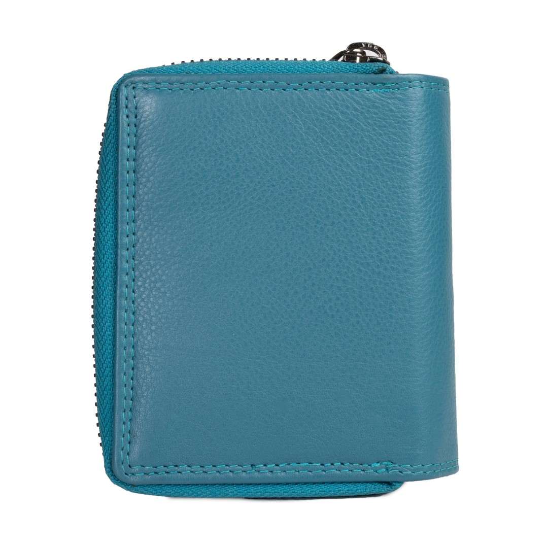 Leather wallet for women Green Wood | Terra