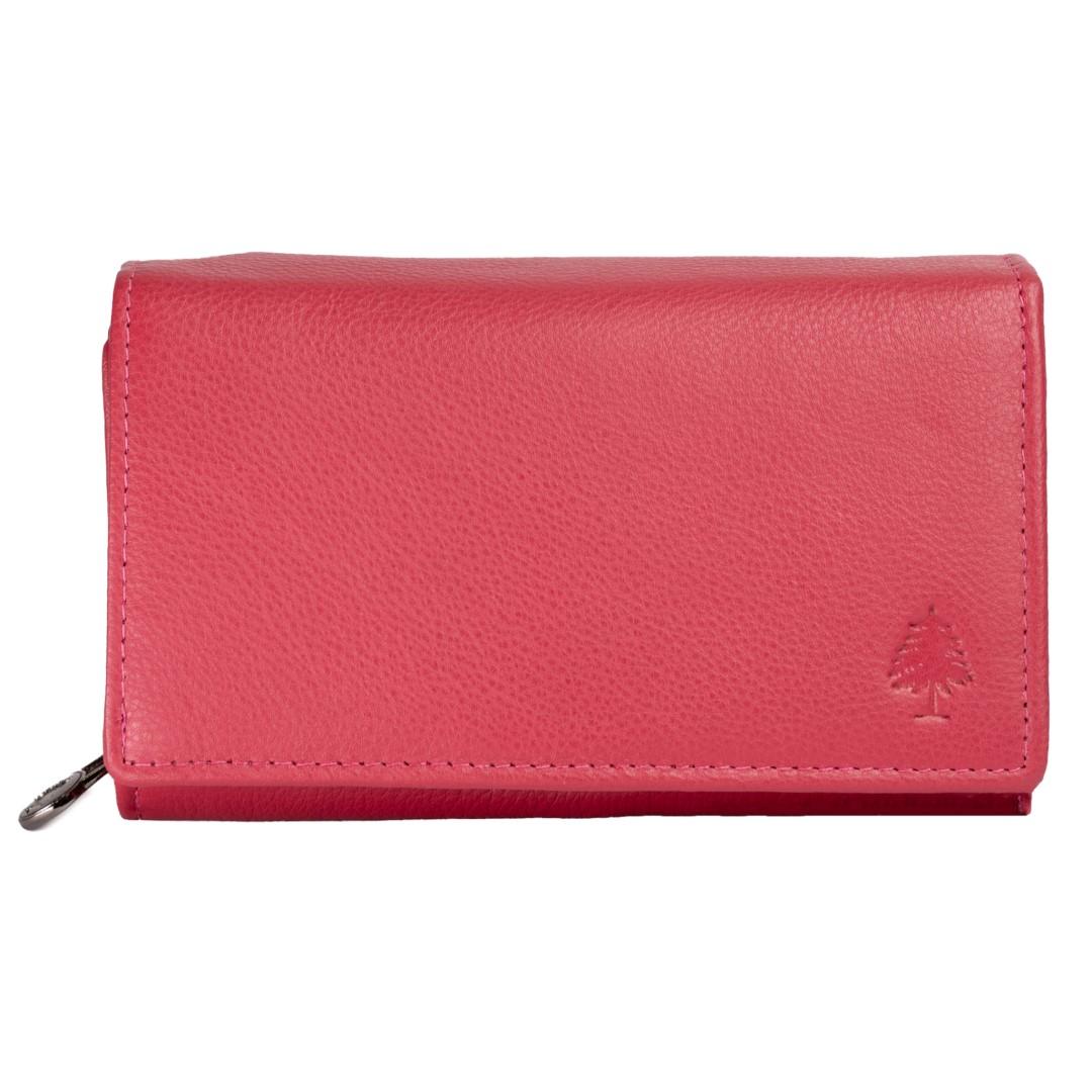 Leather wallet for women Green Wood | Elora