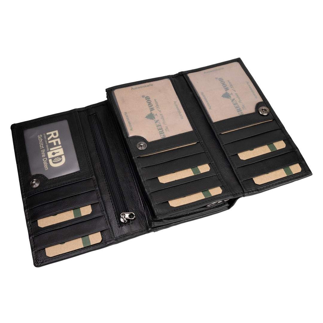 Ženski kožni novčanik Green Wood | Sava