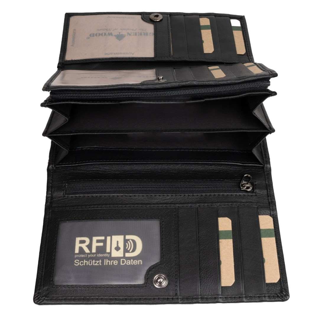 Ženski kožni novčanik Green Wood | Sava