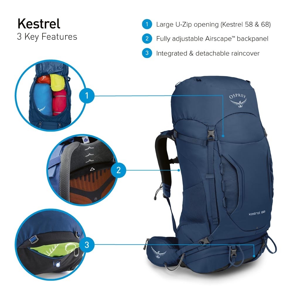 Osprey rucksack | Kestrel 58