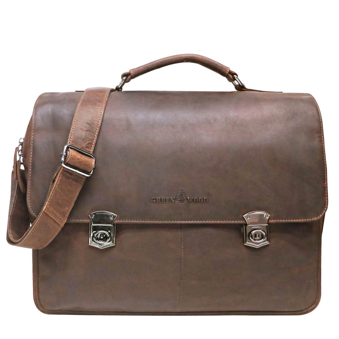 Poslovna torba usnjena Green Wood | Executive