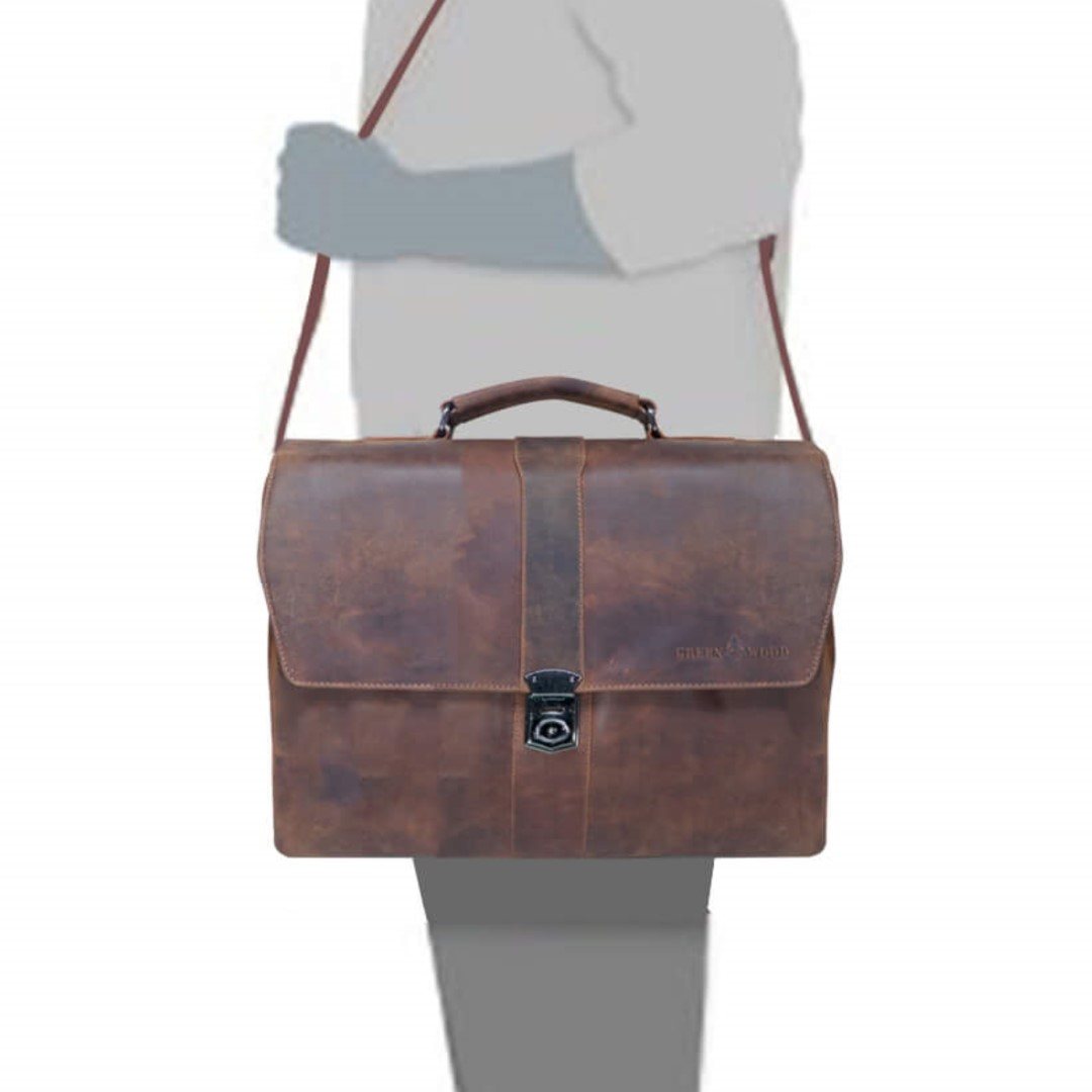 Business Ledertasche Green Wood | Royal