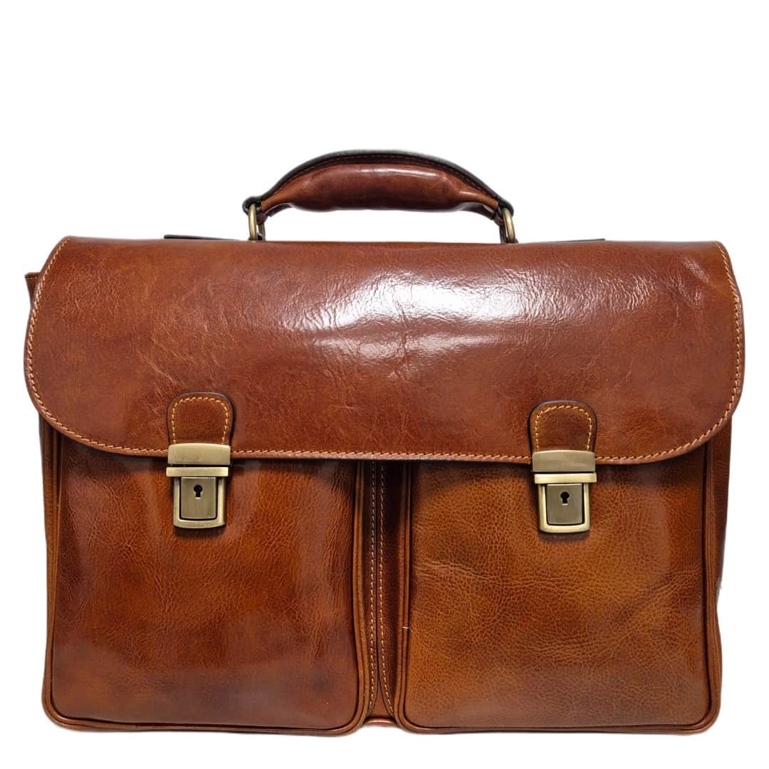 Leather business bag Optimist | Luxury