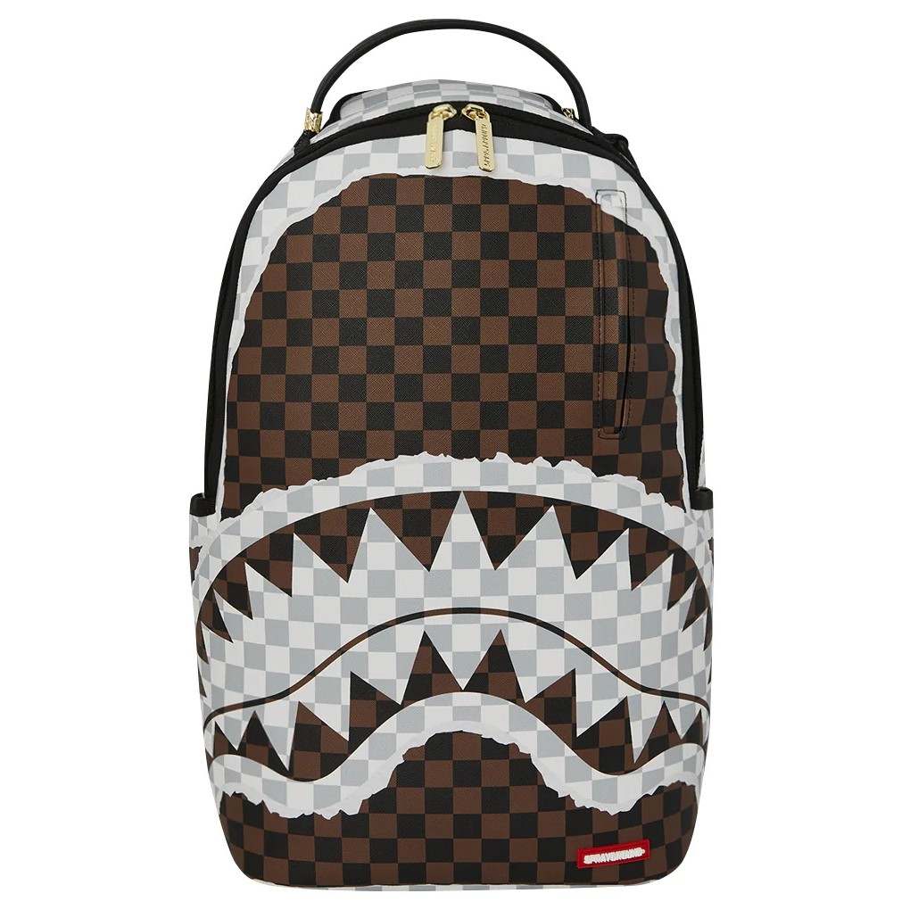 Nahrbtnik Sprayground | Cream And Brown Tear Check