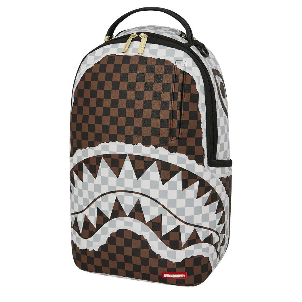 Nahrbtnik Sprayground | Cream And Brown Tear Check
