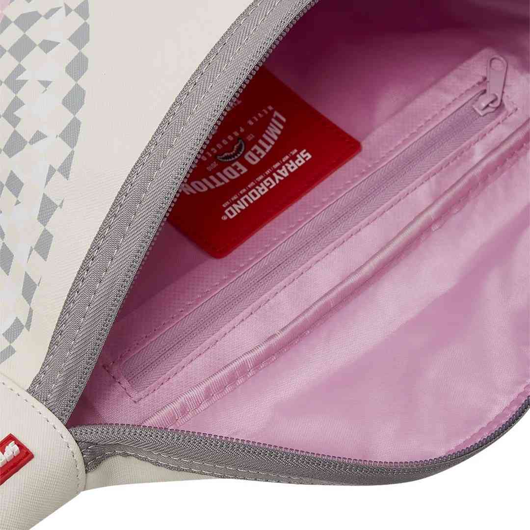 Waist bag Sprayground | Cream Check Shark Central Crossbody