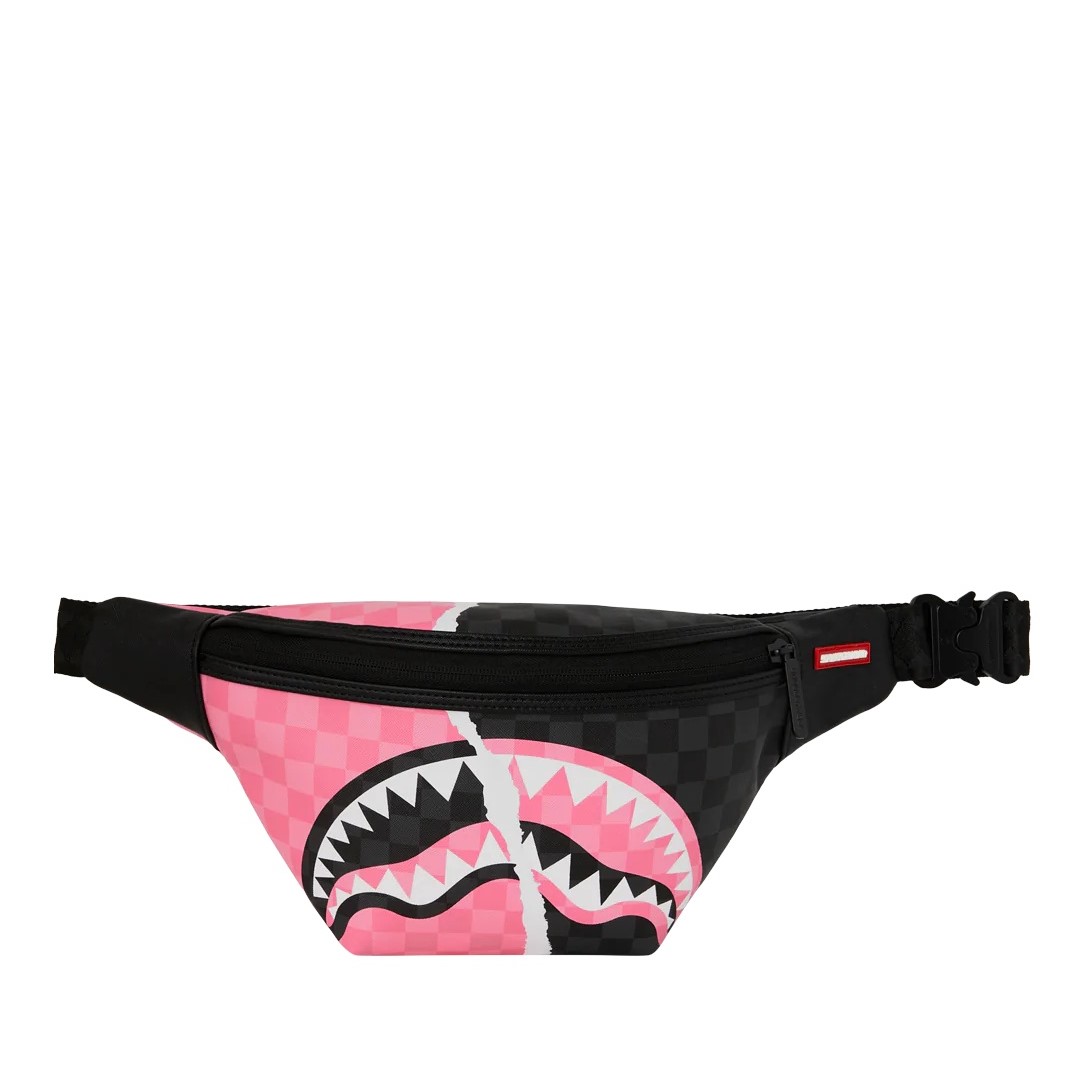 Torbica za okoli pasu Sprayground | Pink And Black Tear Sip Savvy Crossbody