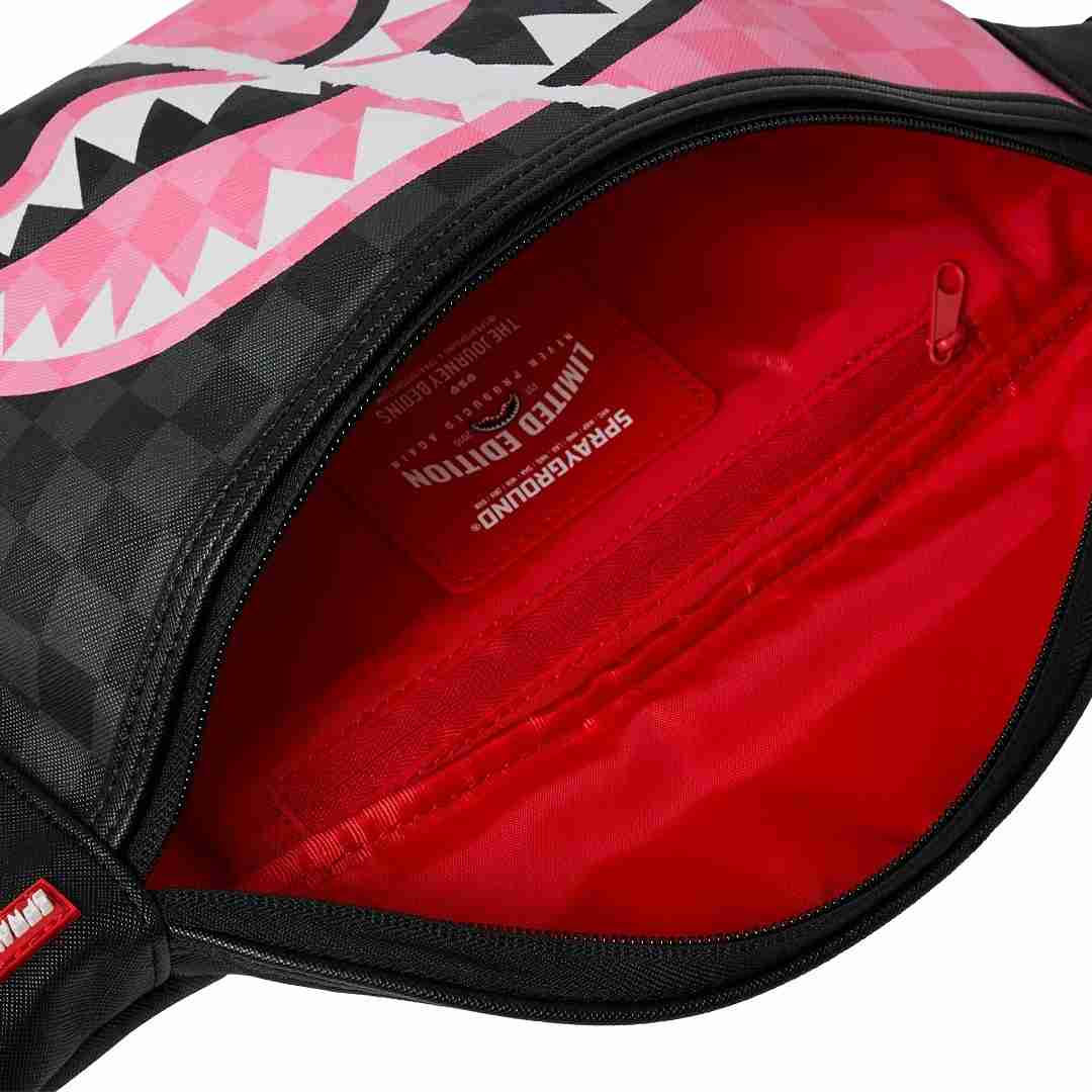 Torbica za okoli pasu Sprayground | Pink And Black Tear Sip Savvy Crossbody
