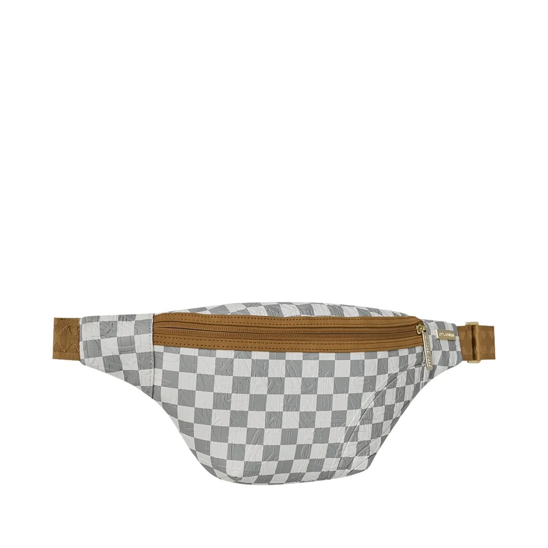 Torbica za oko struka Sprayground | Graff Embossed Cream Check Savvy Crossbody