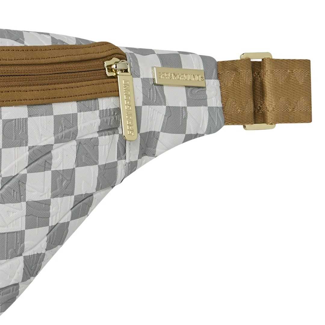Torbica za oko struka Sprayground | Graff Embossed Cream Check Savvy Crossbody