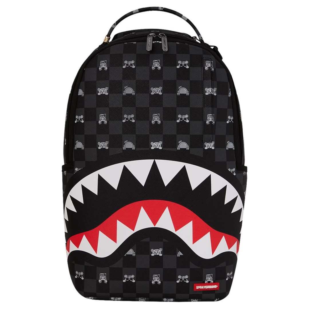 Rucksack Sprayground | Gray Peeking Character Check Dlxsv