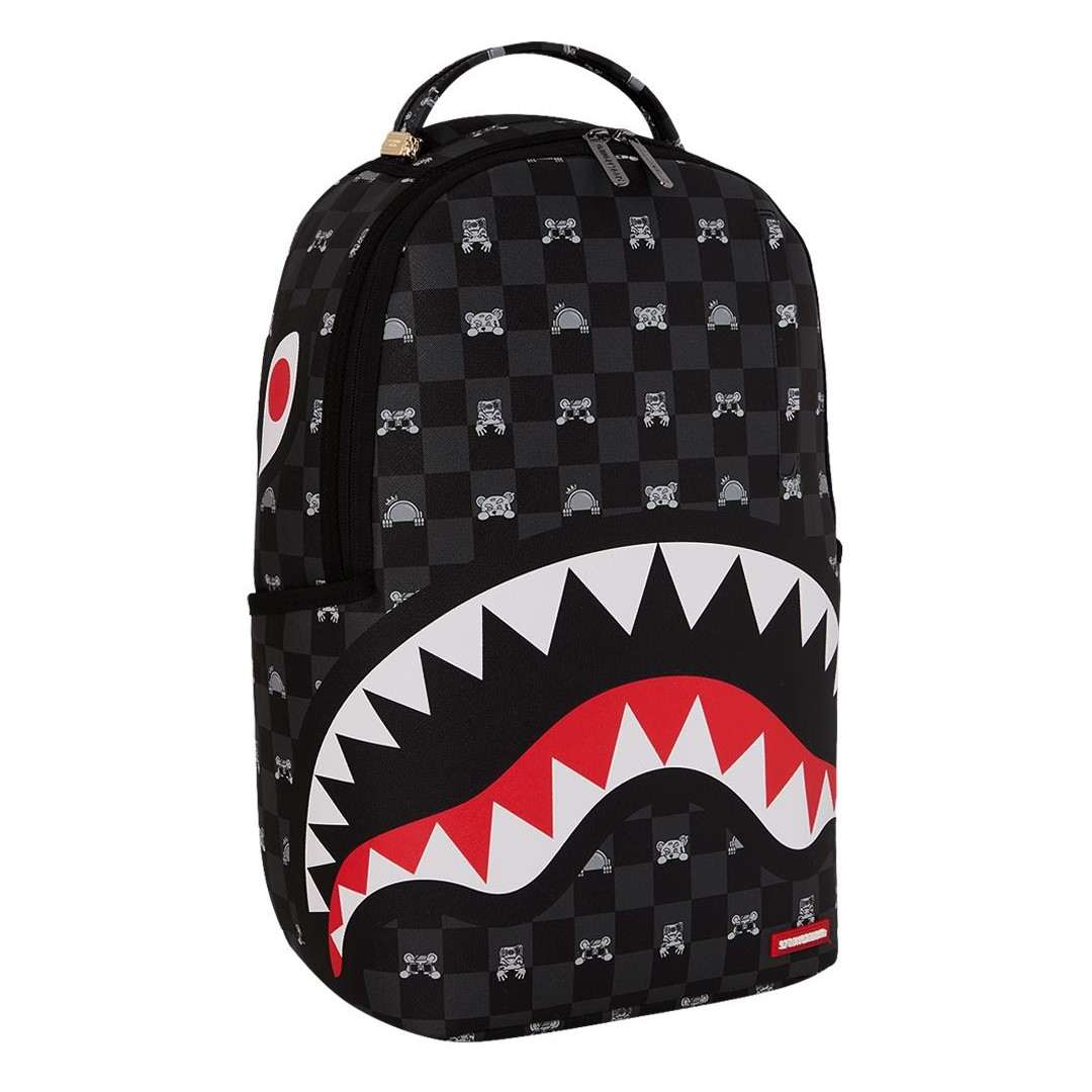 Rucksack Sprayground | Gray Peeking Character Check Dlxsv
