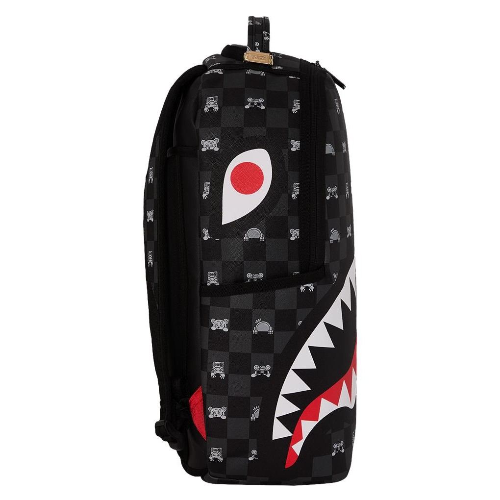 Rucksack Sprayground | Gray Peeking Character Check Dlxsv