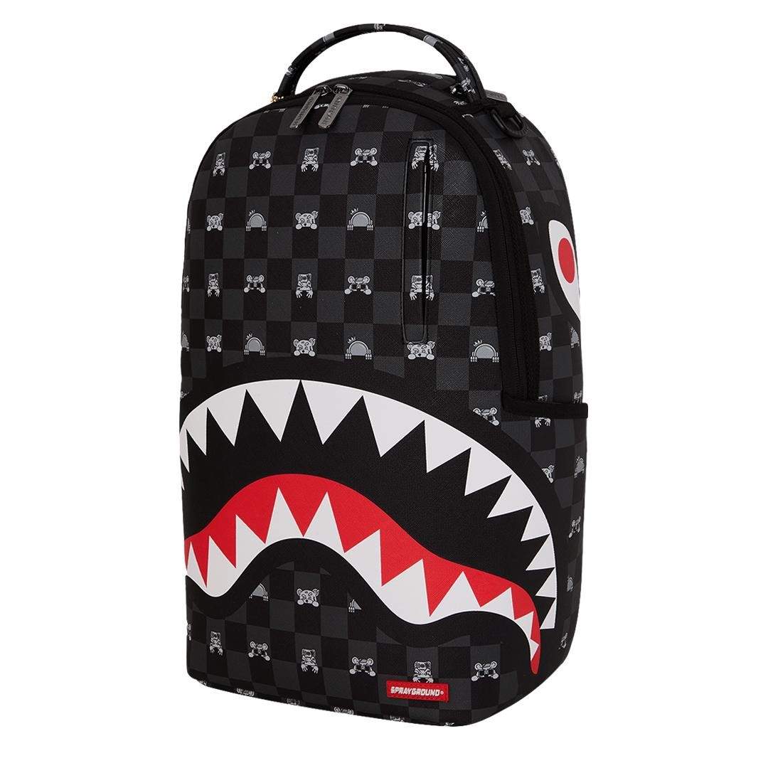 Rucksack Sprayground | Gray Peeking Character Check Dlxsv