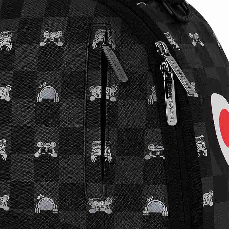 Rucksack Sprayground | Gray Peeking Character Check Dlxsv