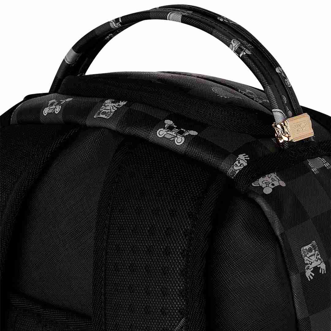 Rucksack Sprayground | Gray Peeking Character Check Dlxsv