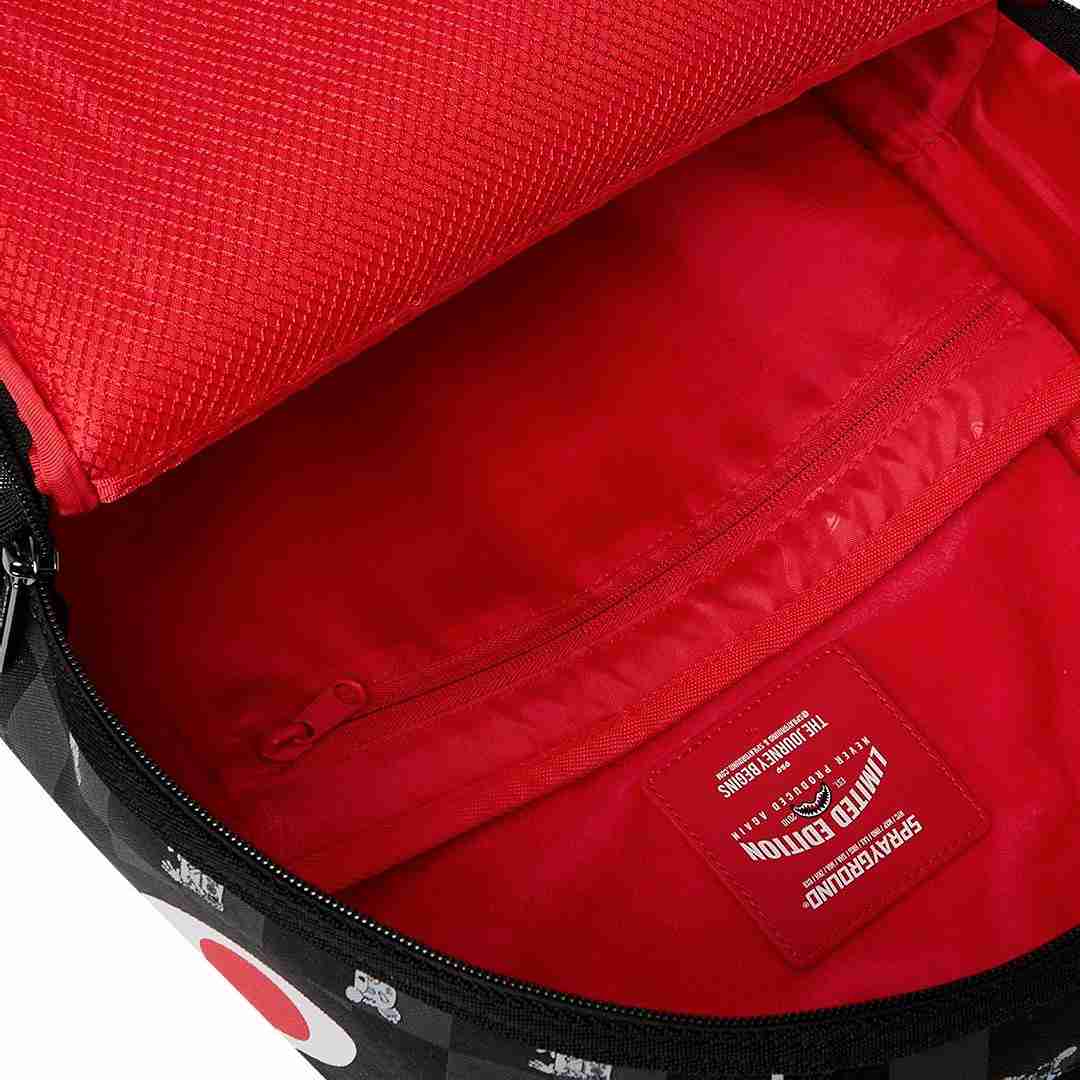 Rucksack Sprayground | Gray Peeking Character Check Dlxsv