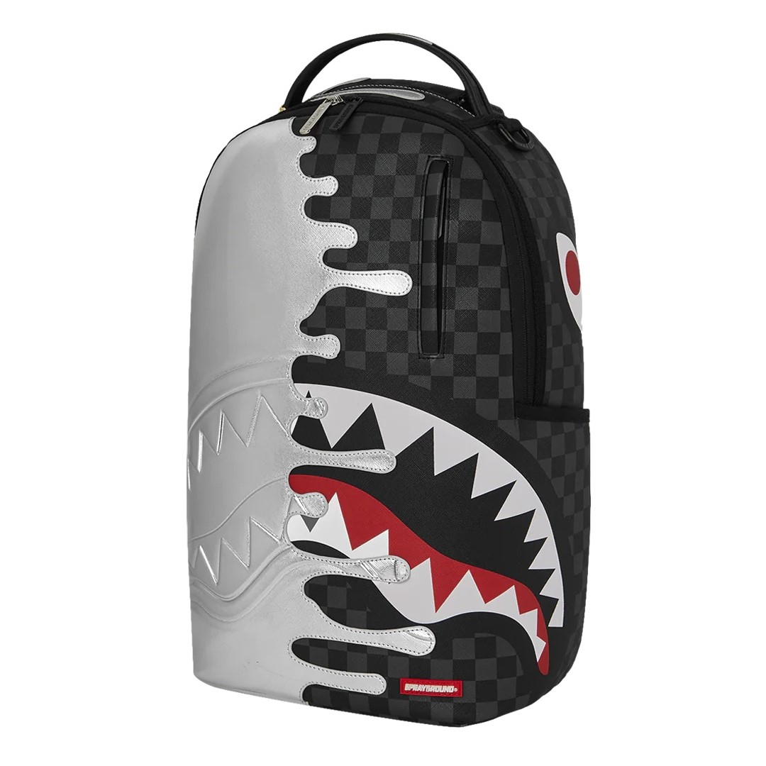 Backpack Sprayground | Silver Side Drip Check Dlxsv