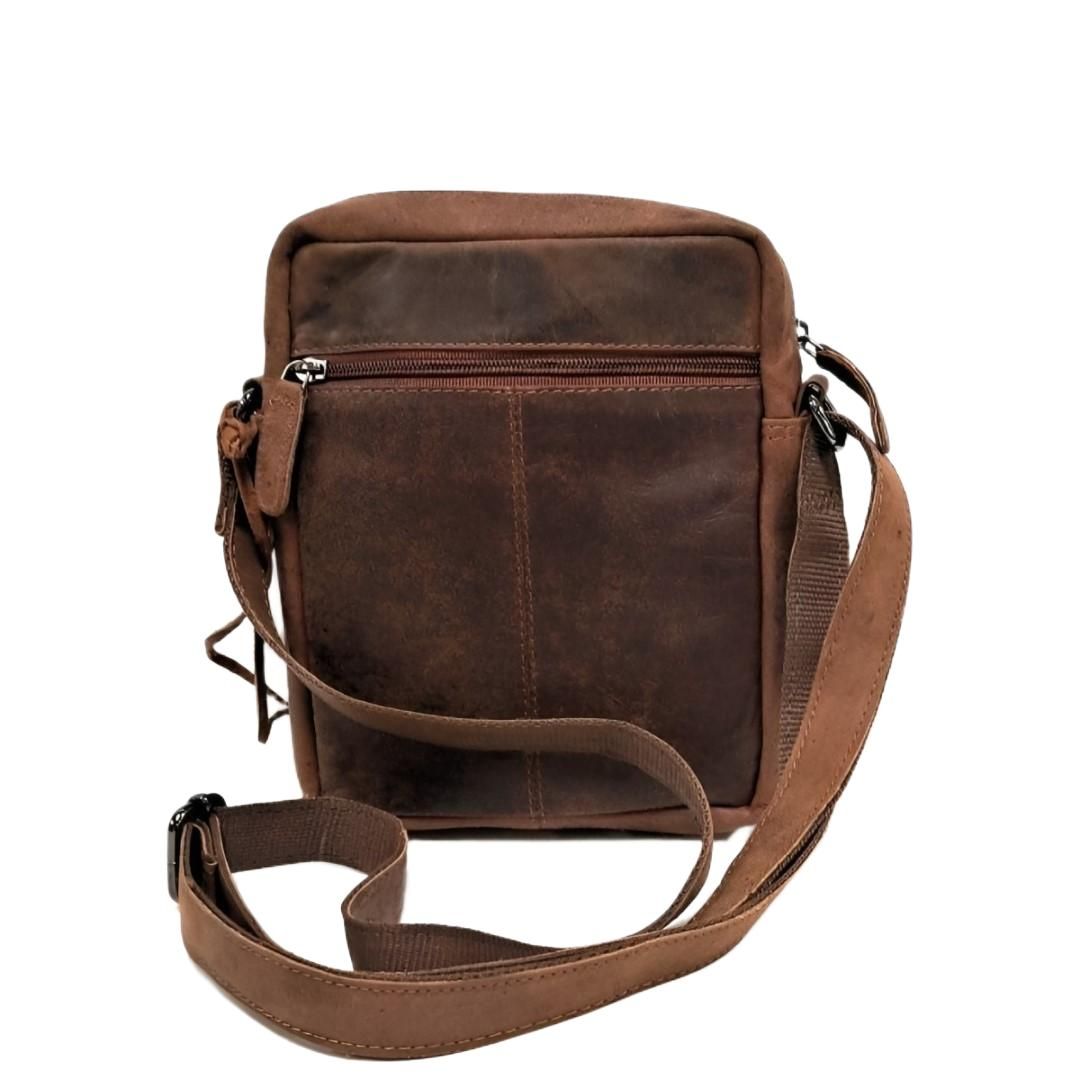 Kožna torba preko ramena Green Wood | Heritage