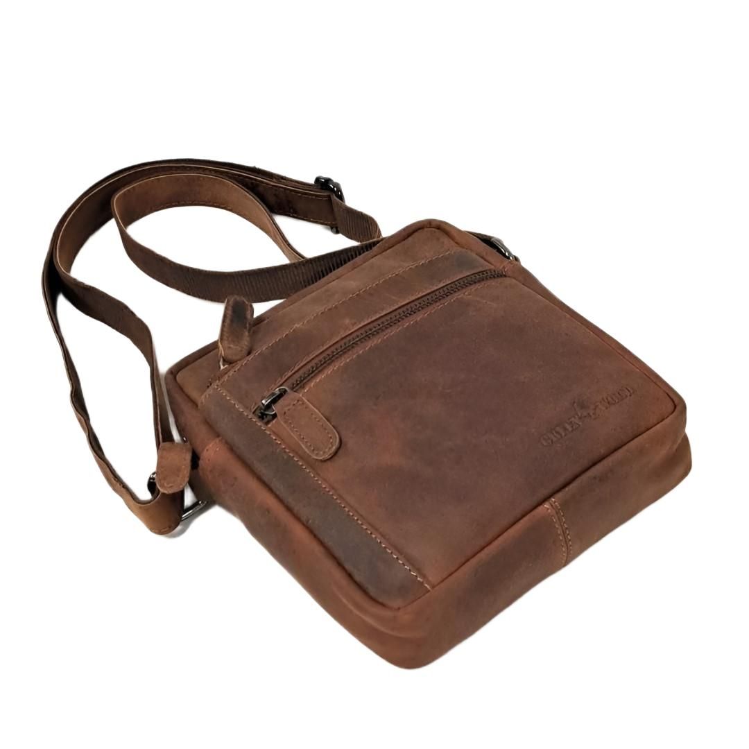 Kožna torba preko ramena Green Wood | Heritage