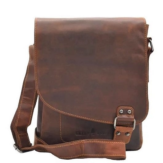 Lederschultertasche Green Wood | Tomas