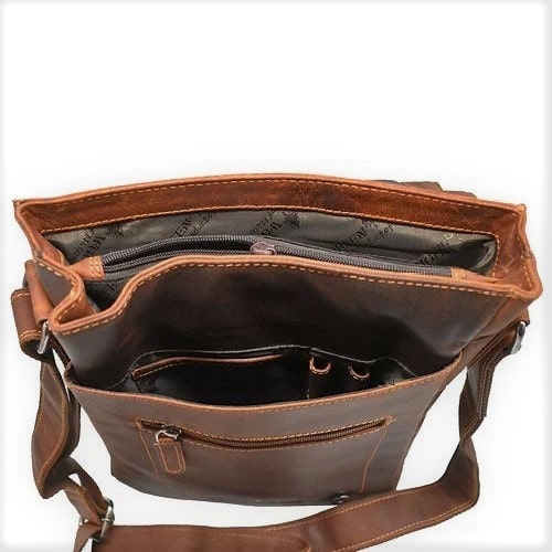 Lederschultertasche Green Wood | Tomas