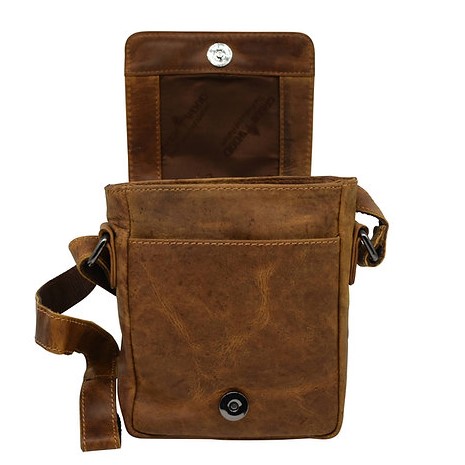 Kožna torba preko ramena Green Wood | Theo 