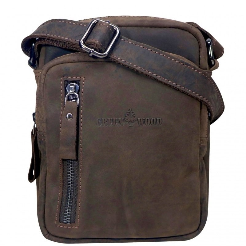 Usnjena torbica za čez ramo Green Wood | Comforty