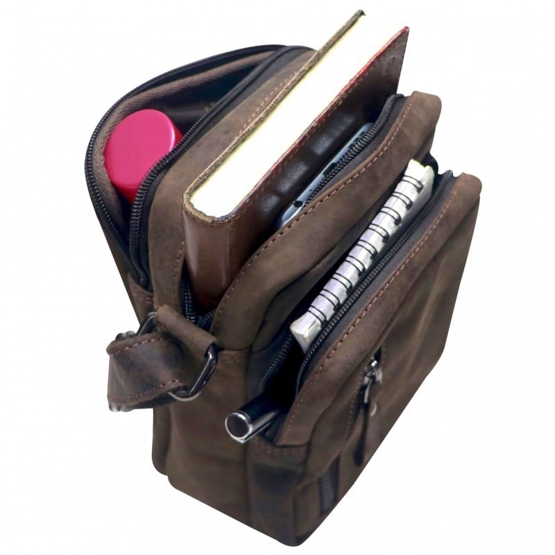 Usnjena torbica za čez ramo Green Wood | Comforty