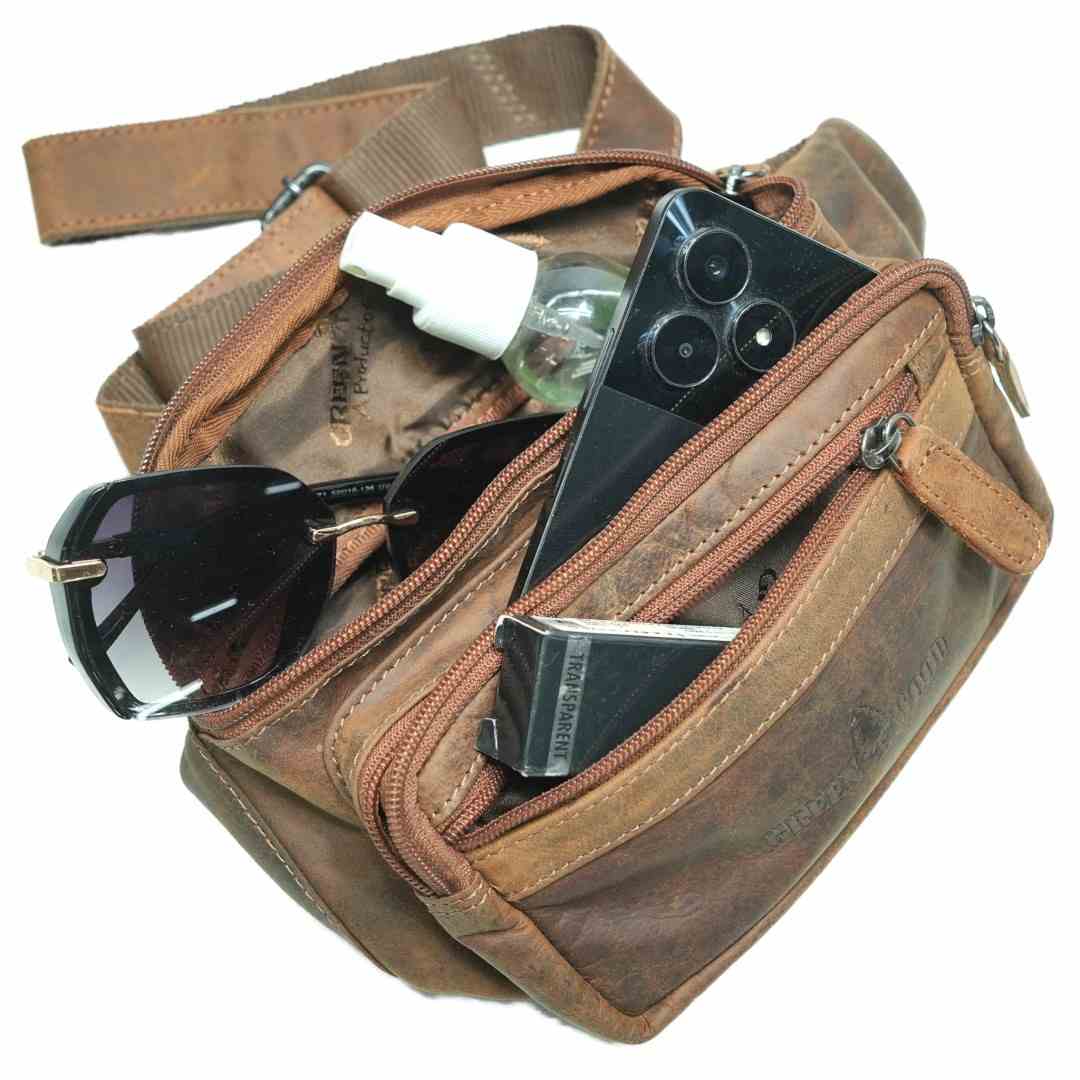 Kožna torbica oko struka Green Wood | Tian