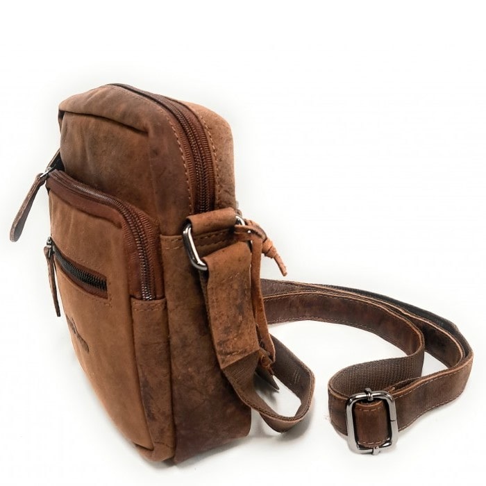 Usnjena torbica za čez ramo Green Wood | Benito