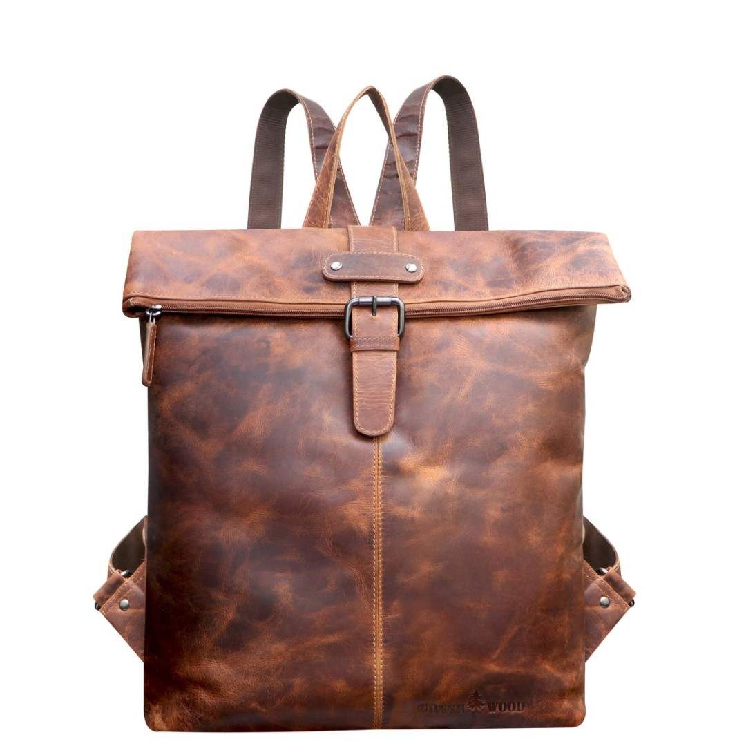 Kožni ruksak Green Wood | Lana