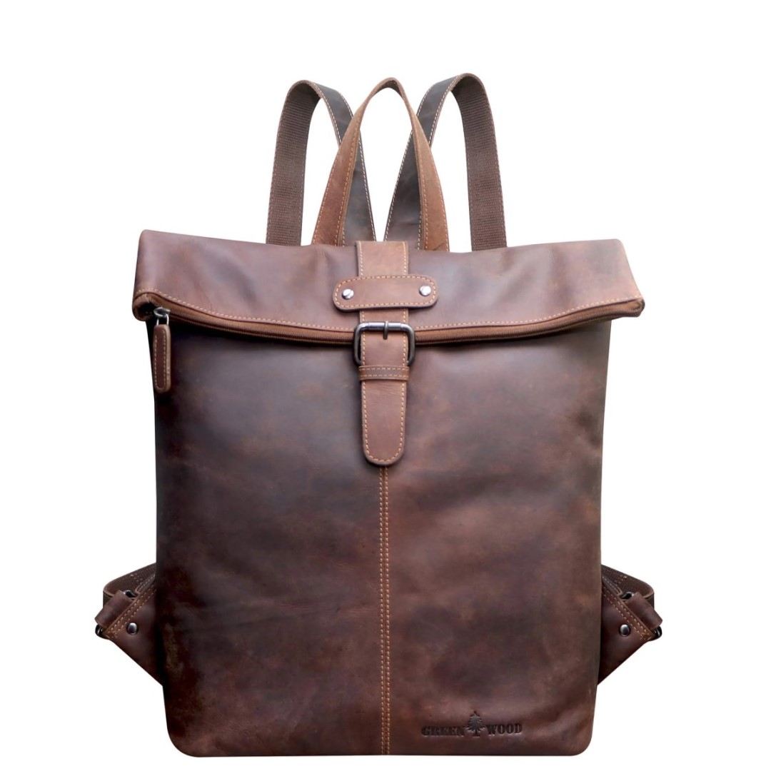 Kožni ruksak Green Wood | Lana