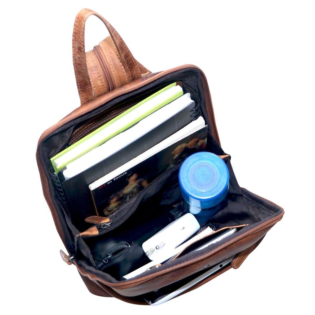 Usnjen nahrbtnik Green Wood | Mery