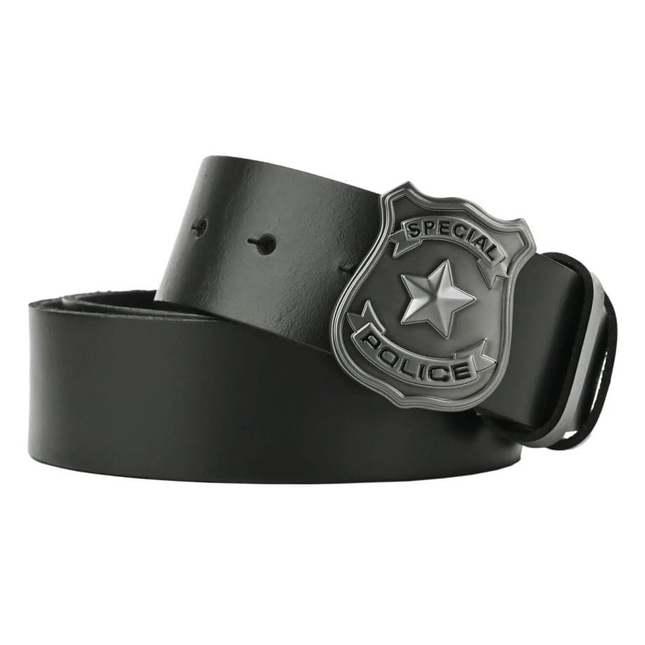 Leather belt JEANS Police | Special Edition